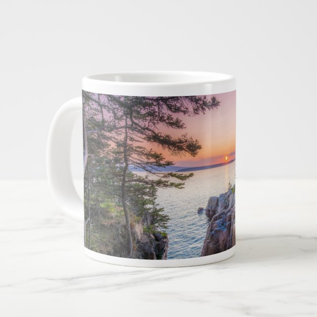 Taza De Café Gigante Línea costera | Parque nacional Ravens Nest Acadia (Izquierda)