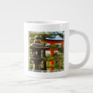 Taza De Café Gigante Linterna de piedra y puerta Torii