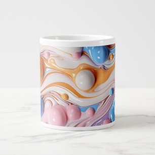 Taza De Café Gigante Líquido colorido con burbujas
