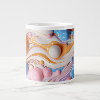 Taza De Café Gigante Líquido colorido con burbujas