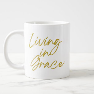 Taza De Café Gigante Living in Grace 20 oz Jumbo Mug