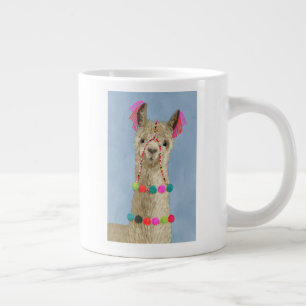 Taza De Café Gigante Llama adorada - Beige