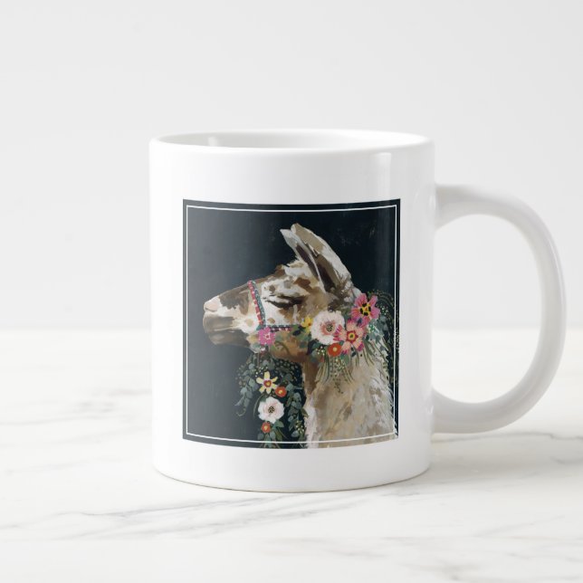 Taza De Café Gigante Llama encantadora (Derecha)