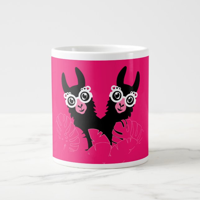 Taza De Café Gigante Llama Sisters (Frente)