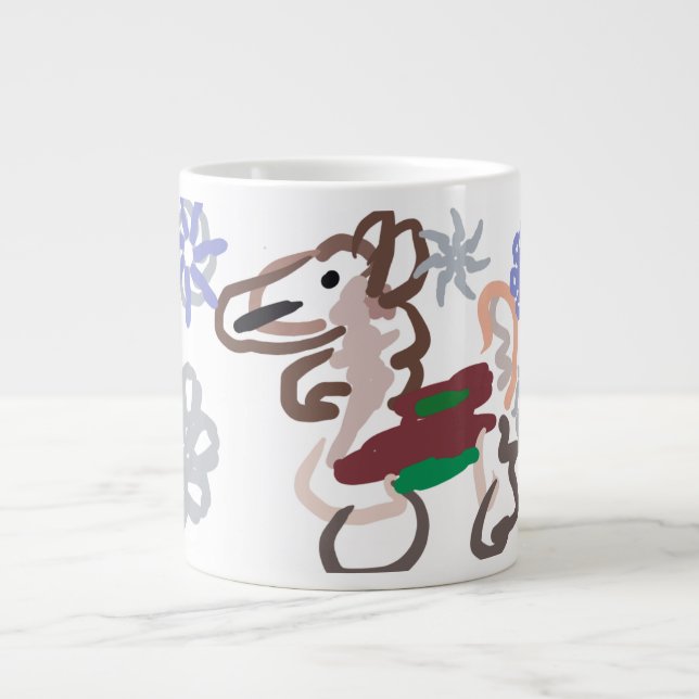 Taza De Café Gigante Llama winter fun (Frente)