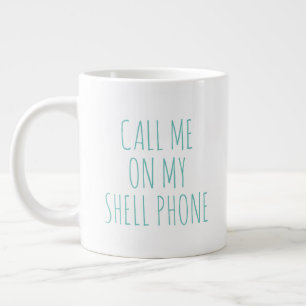 Taza De Café Gigante "Llámame a mi teléfono móvil" Simple Moderno