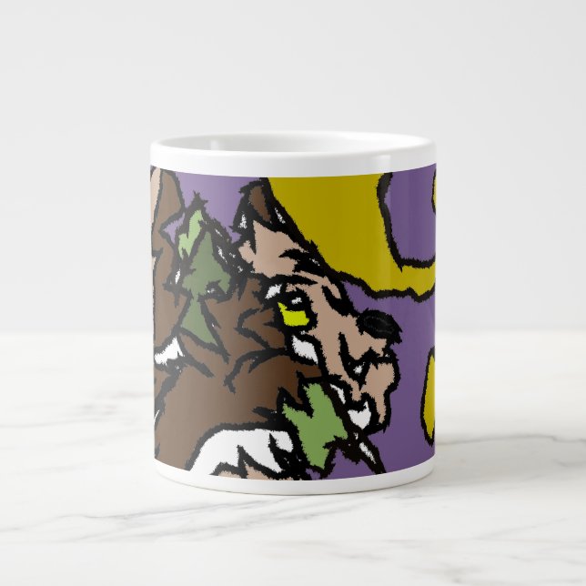 Taza De Café Gigante Llamando lobo (Frente)