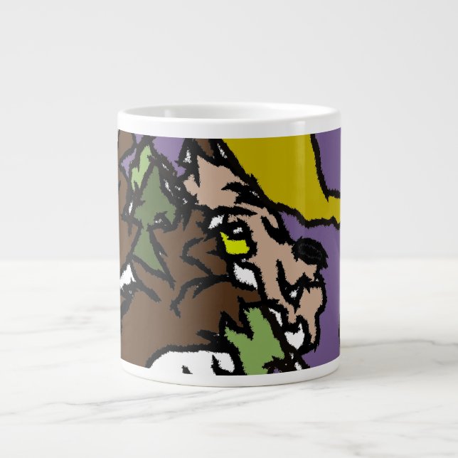 Taza De Café Gigante Llamando lobo (Frente)