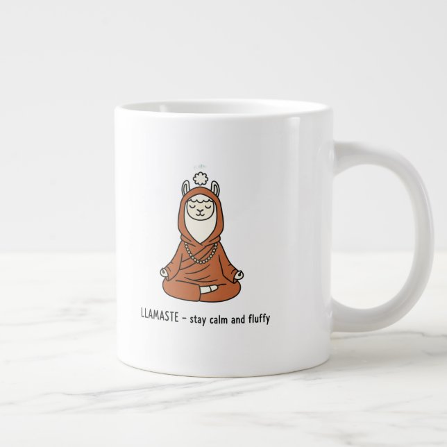 Taza De Café Gigante "Llamaste - stay calm and fluffy" (Derecha)