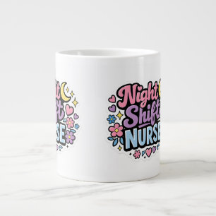 Taza De Café Gigante Llavero de Enfermera del Turno de Noche Regalo d
