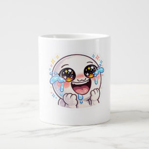 Taza De Café Gigante Llorando de alegría Kawaii adorable
