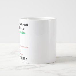 Taza De Café Gigante Lo que gobierna mis derechos - La Constitución
