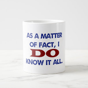 Taza De Café Gigante Lo sé todo