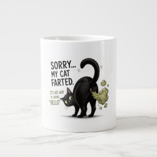 Taza De Café Gigante Lo siento, mi gato se ha tirado un pedo Humor de g