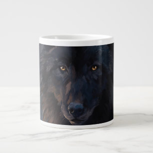 Taza De Café Gigante Lobo negro