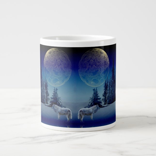 Taza De Café Gigante Lobos (Frente)