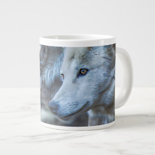Taza De Café Gigante Lobos SENTINELAS Lobo Gris