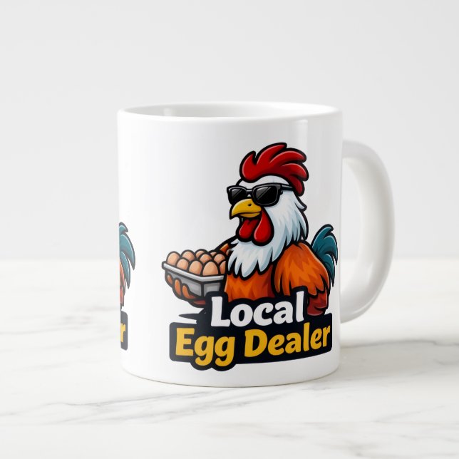 Taza De Café Gigante Local egg dealer, gansta, roster. (Derecha)