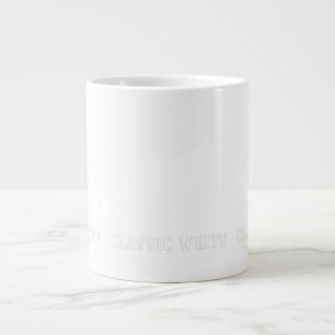 Taza De Café Gigante Logo Blanco Clásico