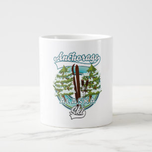 Taza De Café Gigante Logo de Anchorage Alaska Ski
