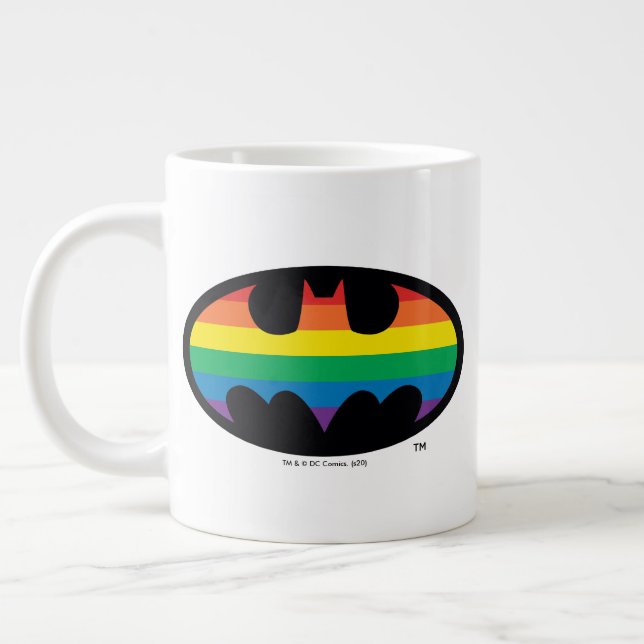 Taza De Café Gigante Logo de Batman Rainbow (Izquierda)