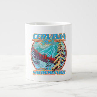 Taza De Café Gigante Logo de Cervinia italy Snowboarding