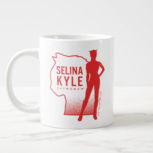 Taza De Café Gigante Logo de esquema Selina Kyle Catwoman (Izquierda)