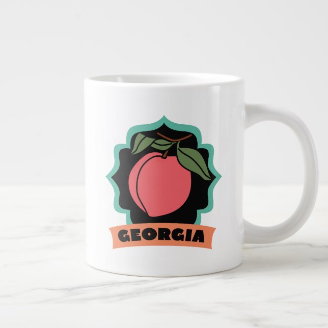 Taza De Café Gigante Logo de Georgia Peach (Derecha)