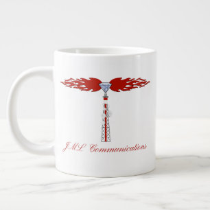 Taza De Café Gigante Logo de la torre de comunicaciones JML