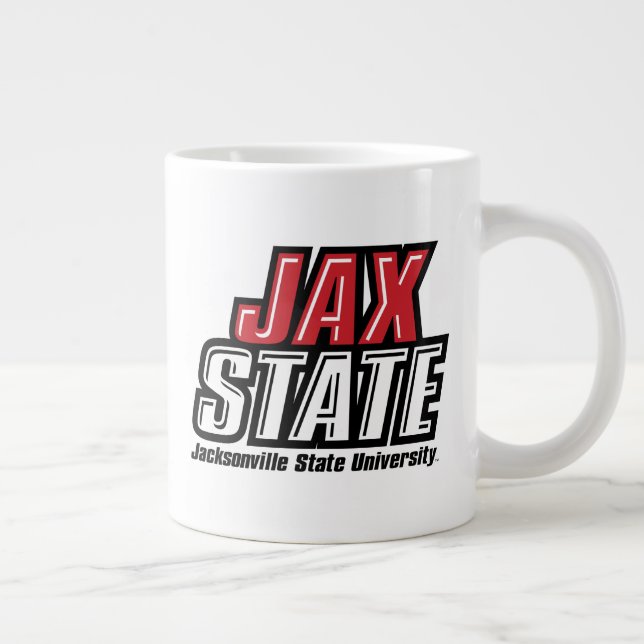 Taza De Café Gigante Logo de la Universidad Estatal de Jacksonville JAX (Derecha)
