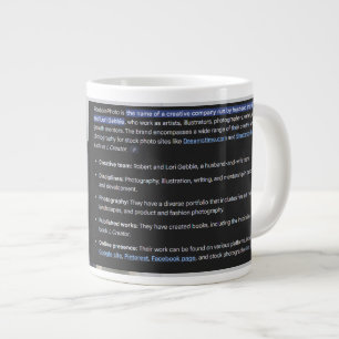 Taza De Café Gigante Logo de RGPhoto Wermz con descripción Giant Coffee