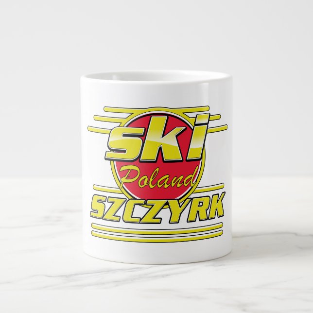 Taza De Café Gigante Logo de Ski Szczyrk Poland 80 (Frente)