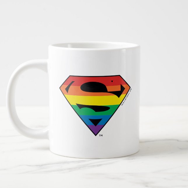 Taza De Café Gigante Logo de Superman Rainbow (Izquierda)