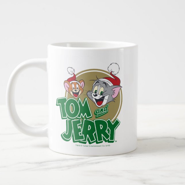 Taza De Café Gigante Logo de Tom y Jerry Holiday (Izquierda)