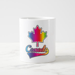 Taza De Café Gigante Logo del arcoiris del Orgullo de Canadá