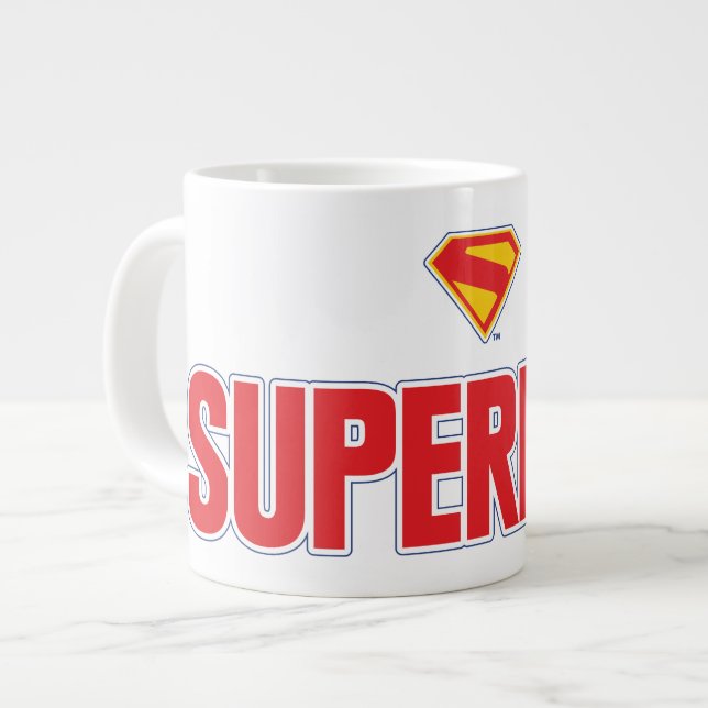 Taza De Café Gigante Logo en negrita de Superman clásico (Izquierda)