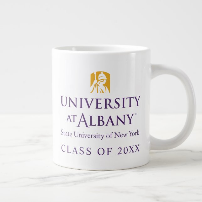Taza De Café Gigante Logo icónico de la Universidad de Albany (Derecha)