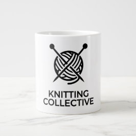 Taza De Café Gigante Logo Knitting Collective Pelote de Laine 
