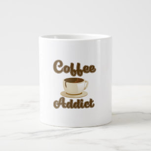 Taza De Café Gigante Logo retro de Coffee Addict