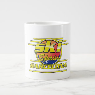 Taza De Café Gigante logotipo de Barcelona España para esquiar