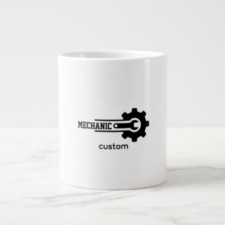 Taza De Café Gigante Logotipo de Engranaje de Mecánico – Diseño Automot