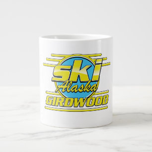 Taza De Café Gigante logotipo de esquí de Girdwood Alaska años 80