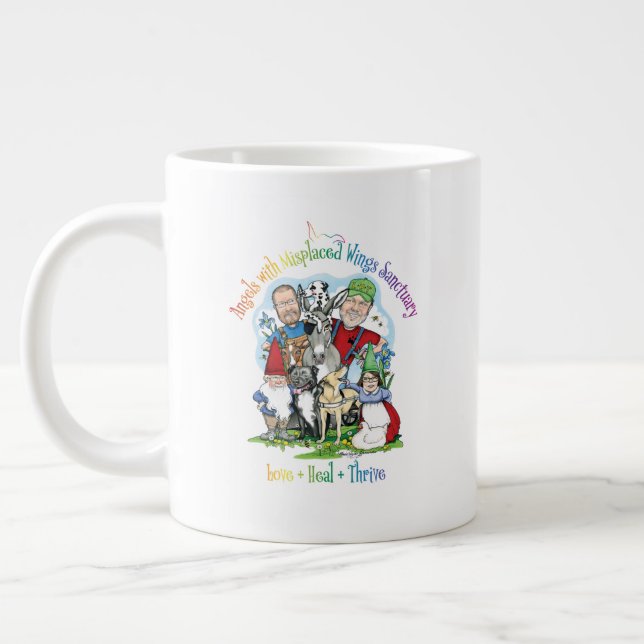 Taza De Café Gigante Logotipo de granja Mumbo (Izquierda)