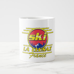 Taza De Café Gigante Logotipo de Morzine Francia Esquí 80s