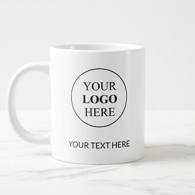 Taza De Café Gigante Logotipo promocional personalizado - Sin pedido mí (Izquierda)