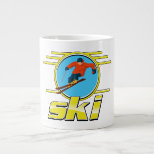 Taza De Café Gigante Logotipo retro de esquí de los 90