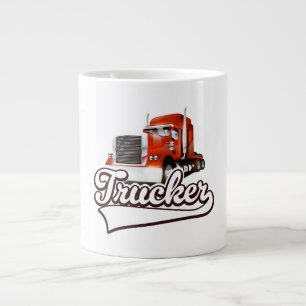 Taza De Café Gigante Logotipo vintage de camionero