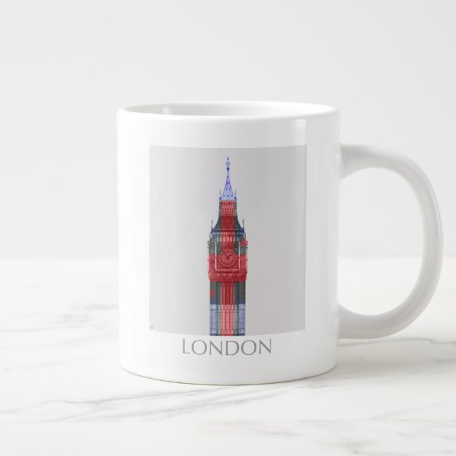 Taza De Café Gigante London Big Ben Union Jack (Derecha)