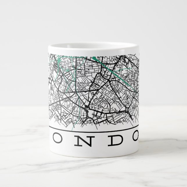 Taza De Café Gigante London Map Mug (Frente)
