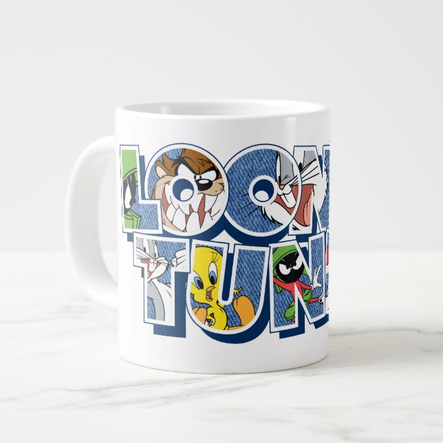 Taza De Café Gigante LOONEY TUNES™ Characters in Lettering (Izquierda)